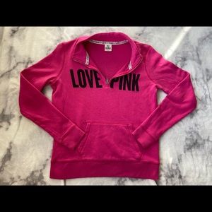 VS PINK quarter zip sweatshirt (XS)